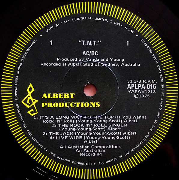 AC/DC - TNT : AUSTRALIAN BLACK LABEL - LP