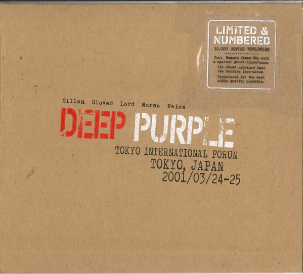 DEEP PURPLE - LIVE IN TOKYO 2001 : 2CD SET - CD