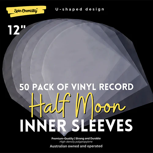 LP RECORD INNER SLEEVE - SPIN CHEMISTRY HALF MOON INNER SLEEVES - ACC