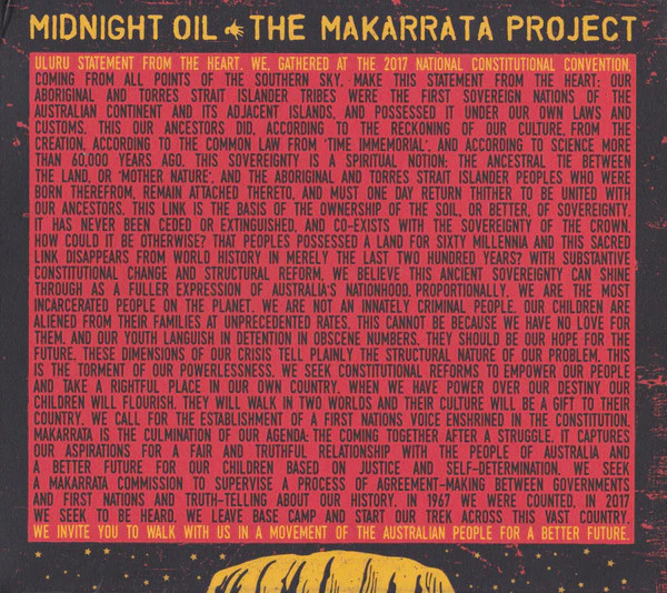 MIDNIGHT OIL - MAKARRATA PROJECT : DIGIPAK - CD