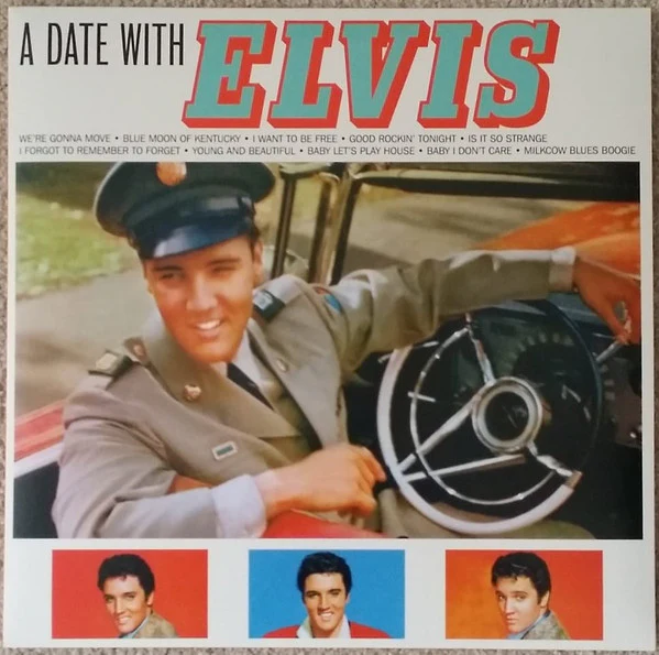PRESLEY, ELVIS - DATE WITH ELVIS + 4 : ORANGE COLOURED - LP