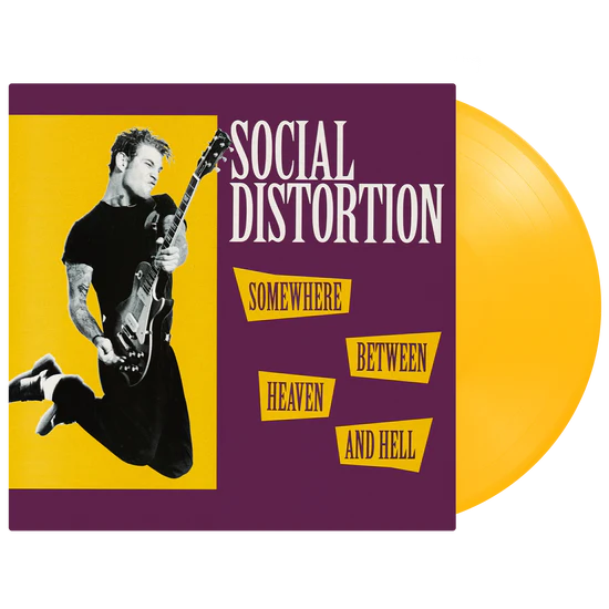 SOCIAL DISTORTION - SOMEWHERE BETWEEN HEAVEN ... : YELLOW - LP