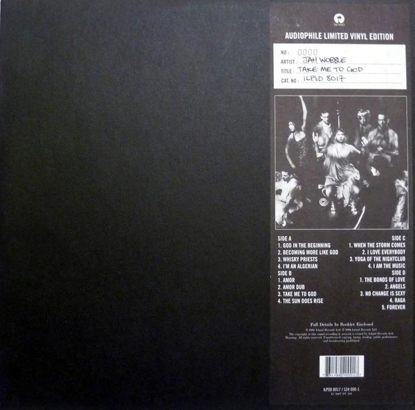 WOBBLE, JAH / INVADERS OF THE HEART - TAKE ME TO GOD (UK 2LP PRESSING) - LP