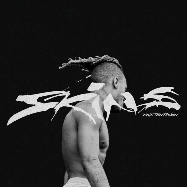 XXXTENTACION - SKINS : CLEAR WITH BLACK & BLUE SPLATTER - LP